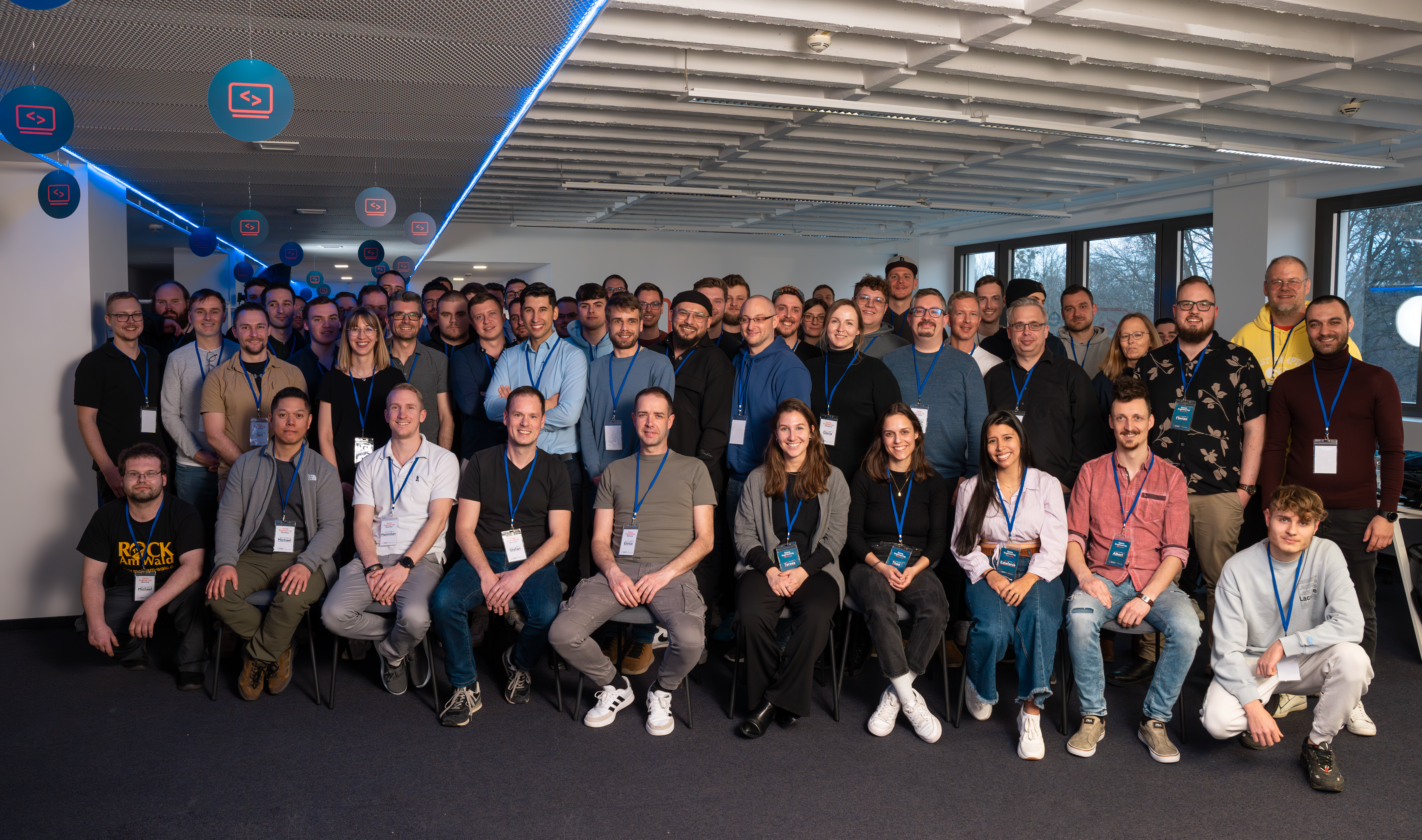 Gruppenfoto der Teilnehmer des Workshops im Büro der Developer Akademie