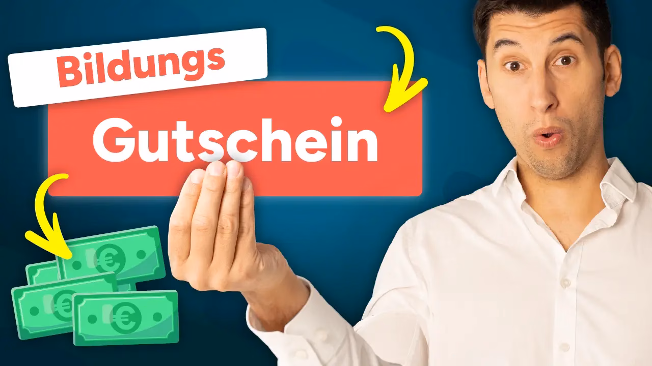 BILDUNGSGUTSCHEIN bekommen. Lasse deine Weiterbildung 100% finanzieren